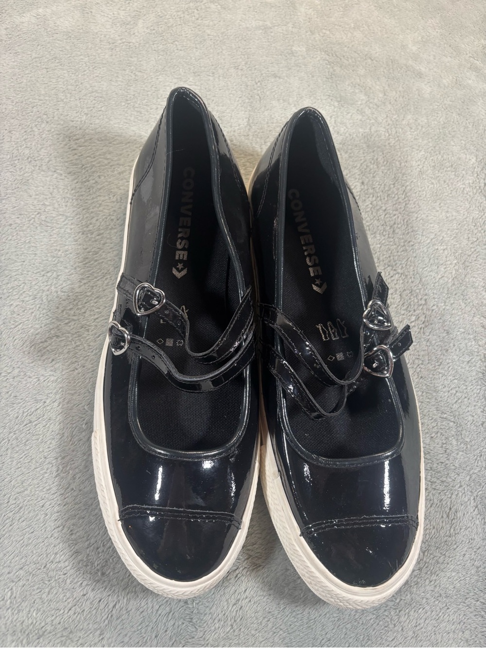Converse All Star Dainty Mary Jane Black Patent Leather "Dark Romance" – Women's